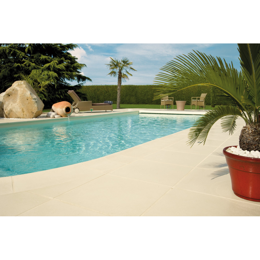 Камень террасный 50х50х2.5см, гамма Rustique bullee, тон Pierre, м2 310023