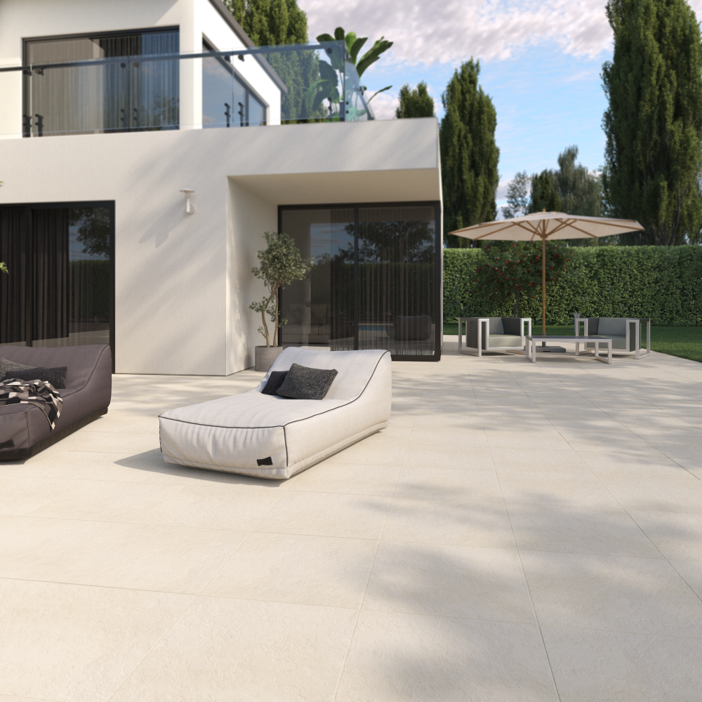 Камень 50х50х2,5см террасный, Luna, тон Blanc 310192