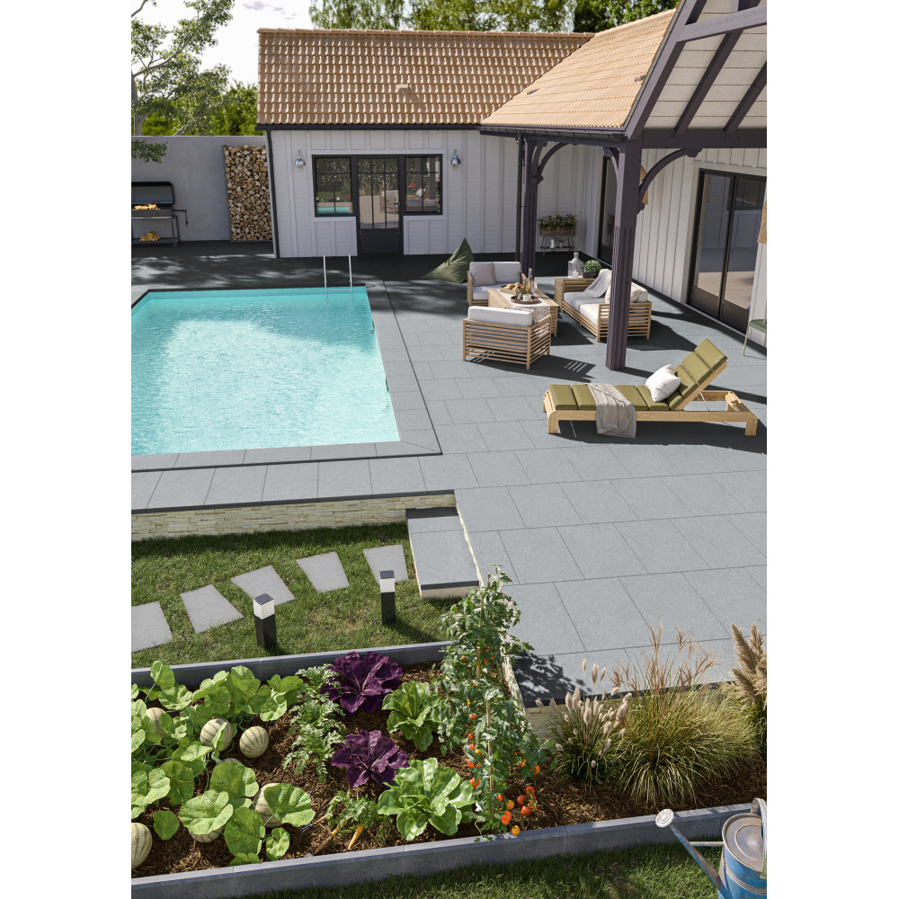 Камень 75х45х3,5см террасный GHISA, тон Gris 310436