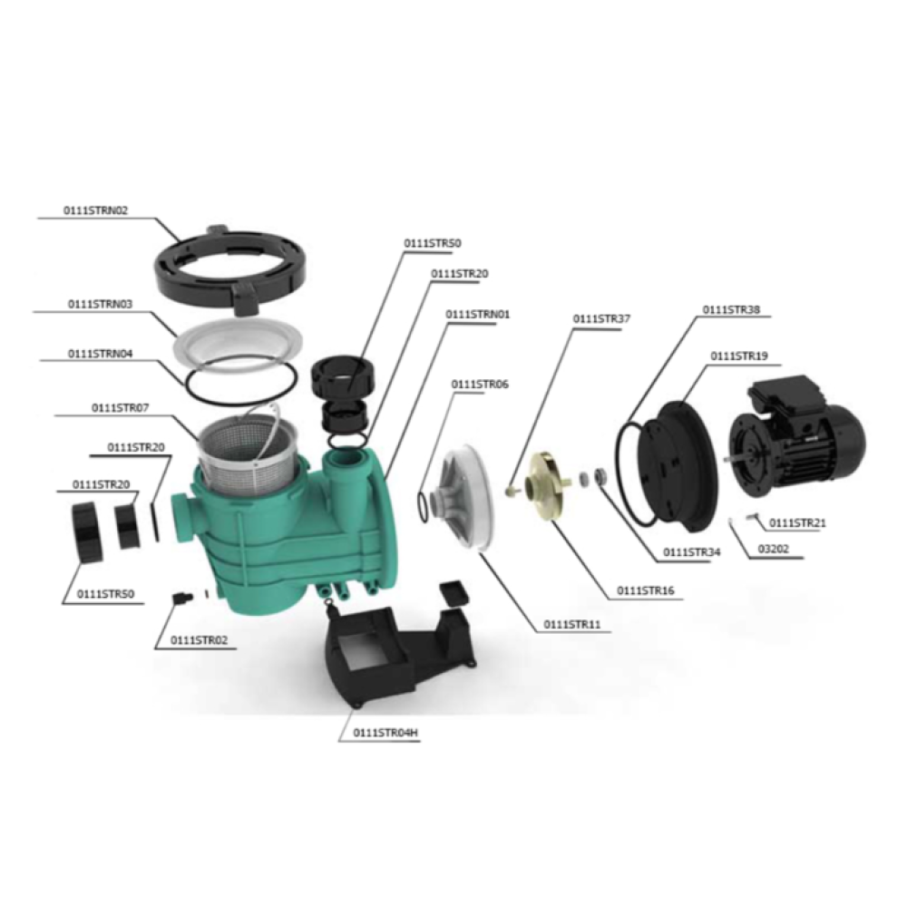 Импиллер (крыльчатка) для насоса STREAMER 2010 PG-0111STR16