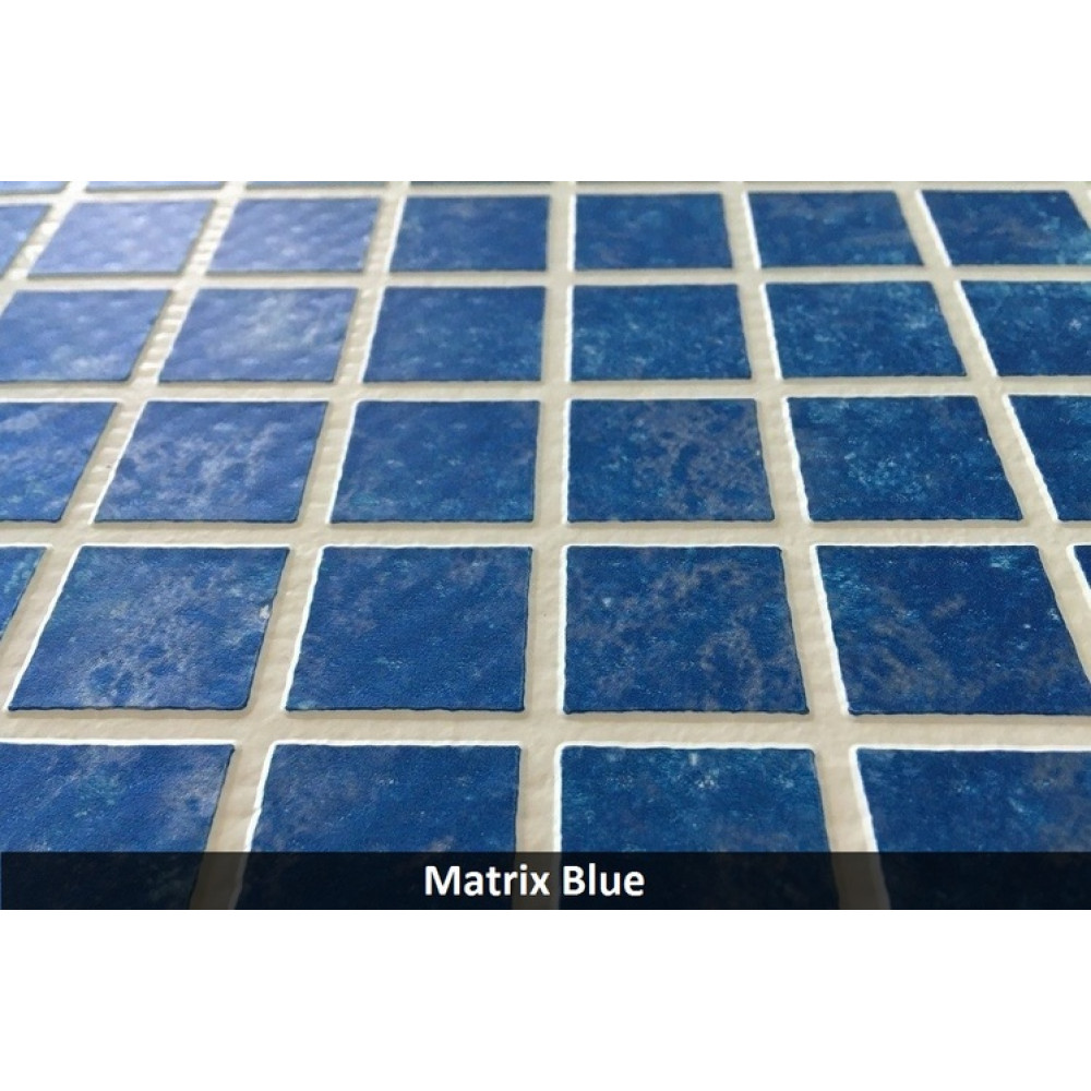 Армированная мембрана StoneFlex, синяя мозаика MATRIX BLUE, 1,65 с лаковым покрытием MATRIX BLUE