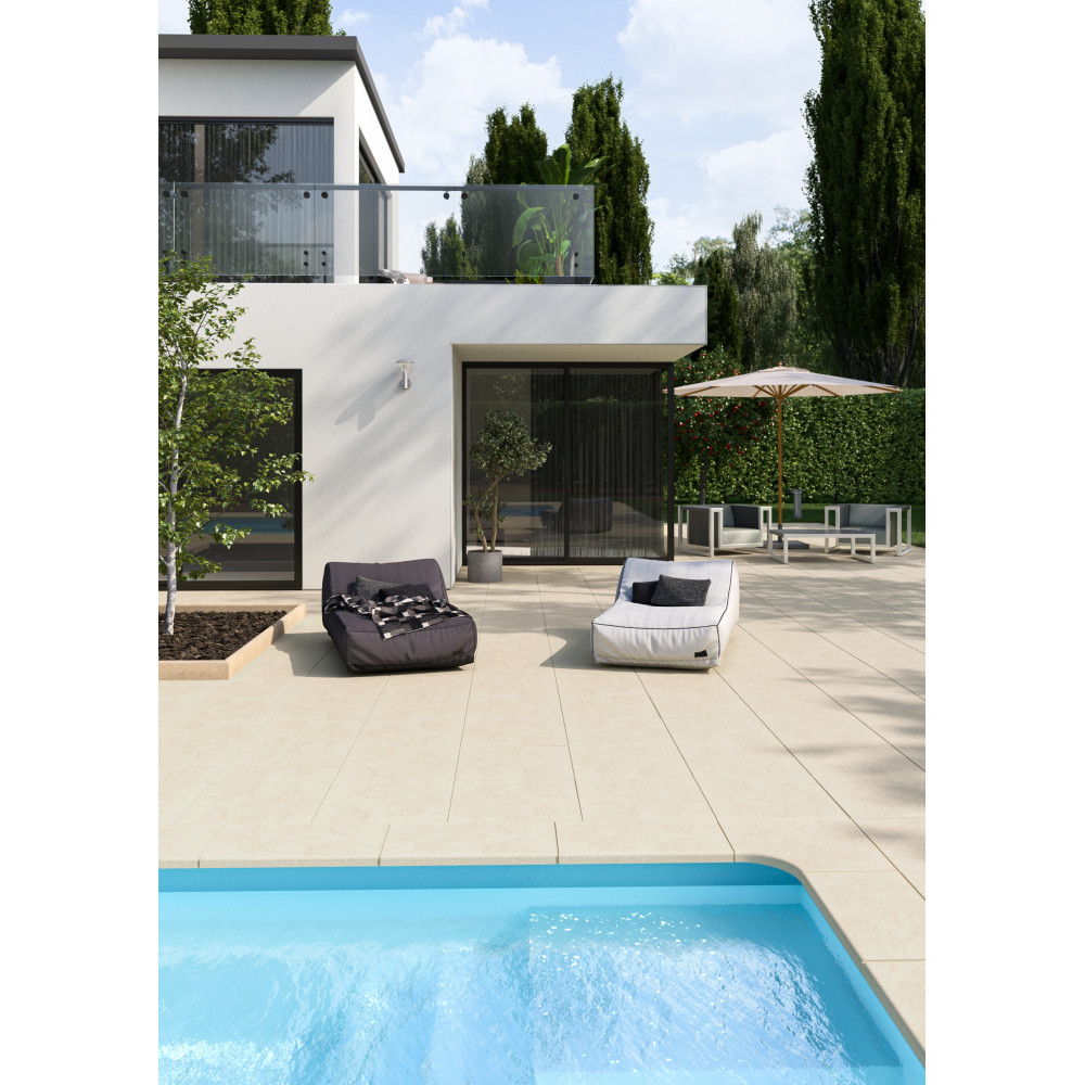 Камень 40х60х2,5см террасный, Luna, тон Blanc 310280