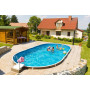 Бассейн каркасный 7,3х3,7х1.2м без фильтра и лайнера, AZURO 405 DL WOOD, с отверстиями 3EXB0353