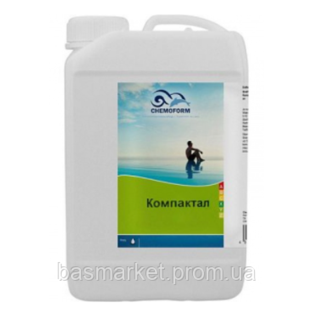 Compactal (жидкий). Кислотный высокоэффективный очиститель ватерлинии для стационарных бассейнов 1001010 химия