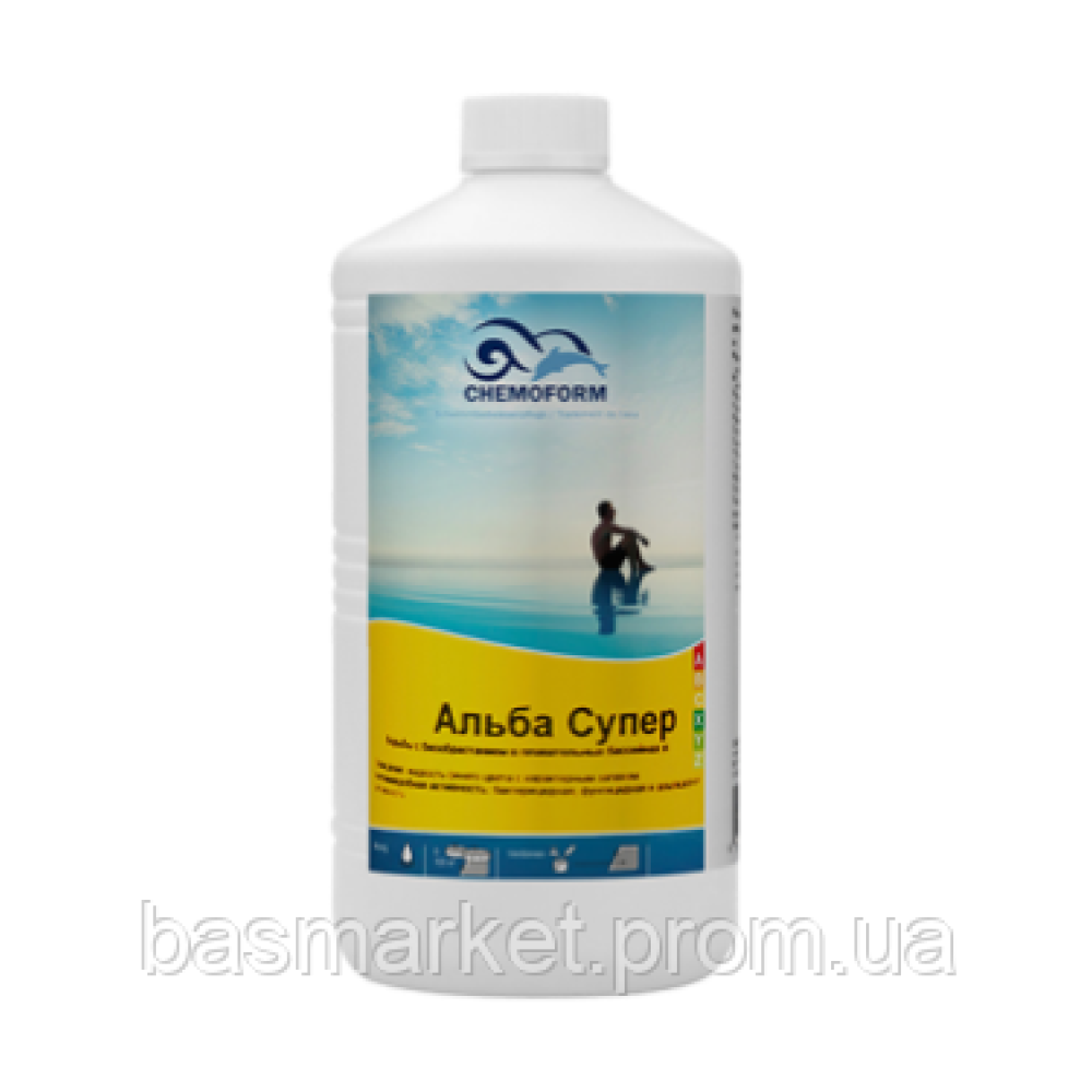 Alba Super K (жидкий). Препарат для предотвращения роста водорослей +фунгицид+бактерицид 1л. 0601001 химия для