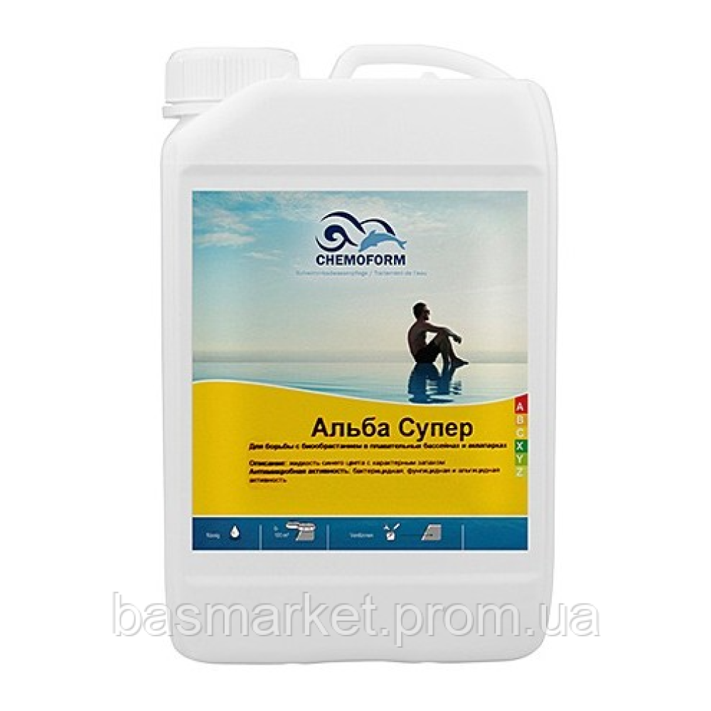 Alba Super K (жидкий). Препарат для предотвращения роста водорослей +фунгицид+бактерицид  30л. 0601030 химия