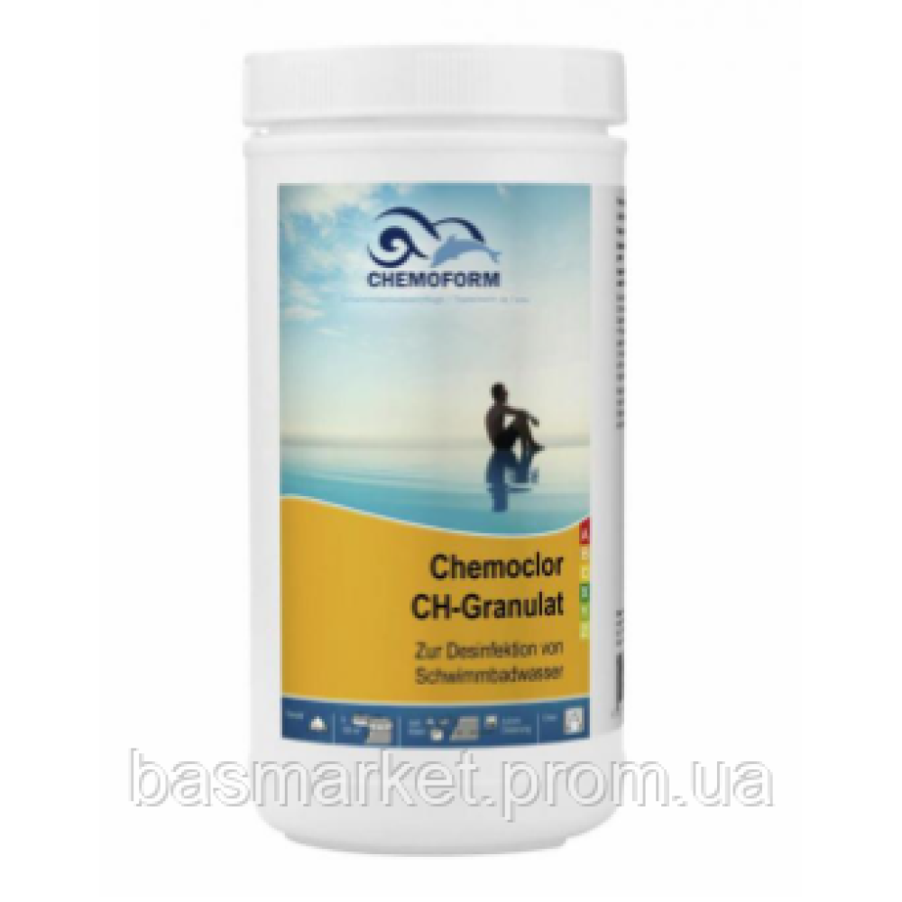 Chemochlor CH-Granulat Быстрорастворимый хлорпрепарат для ударного хлорирования (70% акт. хлора) 1 кг. 0401001