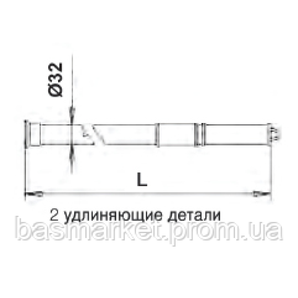 Телескопическая штанга 1,8-3,6 м PA170003