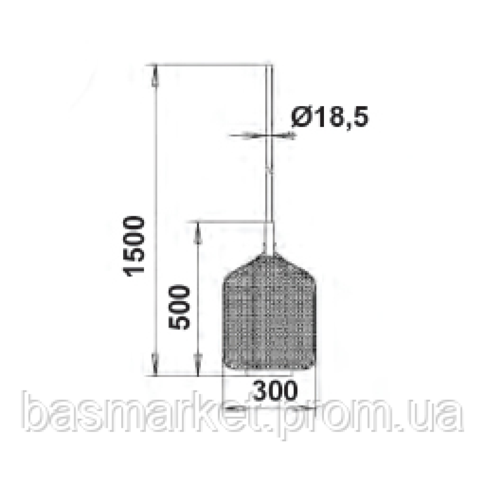 Сачек для поверхности бассейна белый 500 х 300 мм с алюминиевой штангой, общая длина 1500 мм PA170165