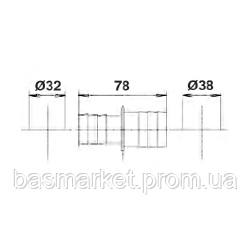 Соединение для шланга, диаметр 32/38 мм PA170451