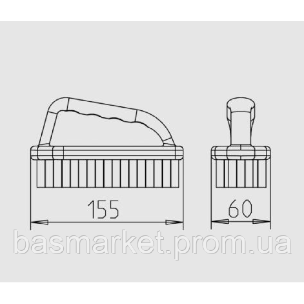 Щетка для стен бассейна ручная белая 155 х 60 мм PA170554