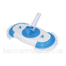 Щетка вакуумная с боковым ворсом и пружинной ручкой, вращающаяся. Для бассейна T449