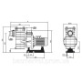 Насос для бассейна  KAP250  41 м3/ч, 2,3 кВт, 220 В,  90 мм KAP250M
