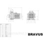Насос для бассейна BRAVUS 550, IE3, 400B, 76м3/ч, при 10 м перепада 4 кВт.,  90 мм 24104020