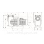 Насос для бассейна Magnus 2- 1250 , IE3, 2850 rpm  400B, 152 м3/ч, 9,2 кВт. фланцевое  110 мм, бронзовая