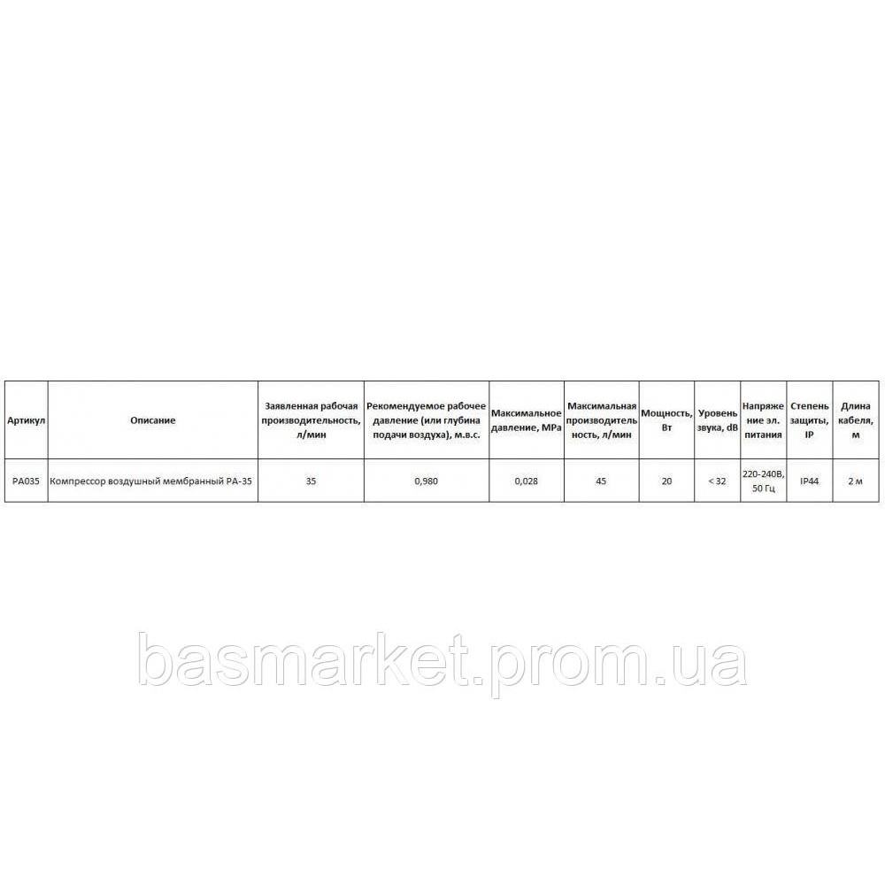 Компрессор для пруда и септика Jebao Jecod PA 35 мембранный на 35 л/мин для подачи воздуха