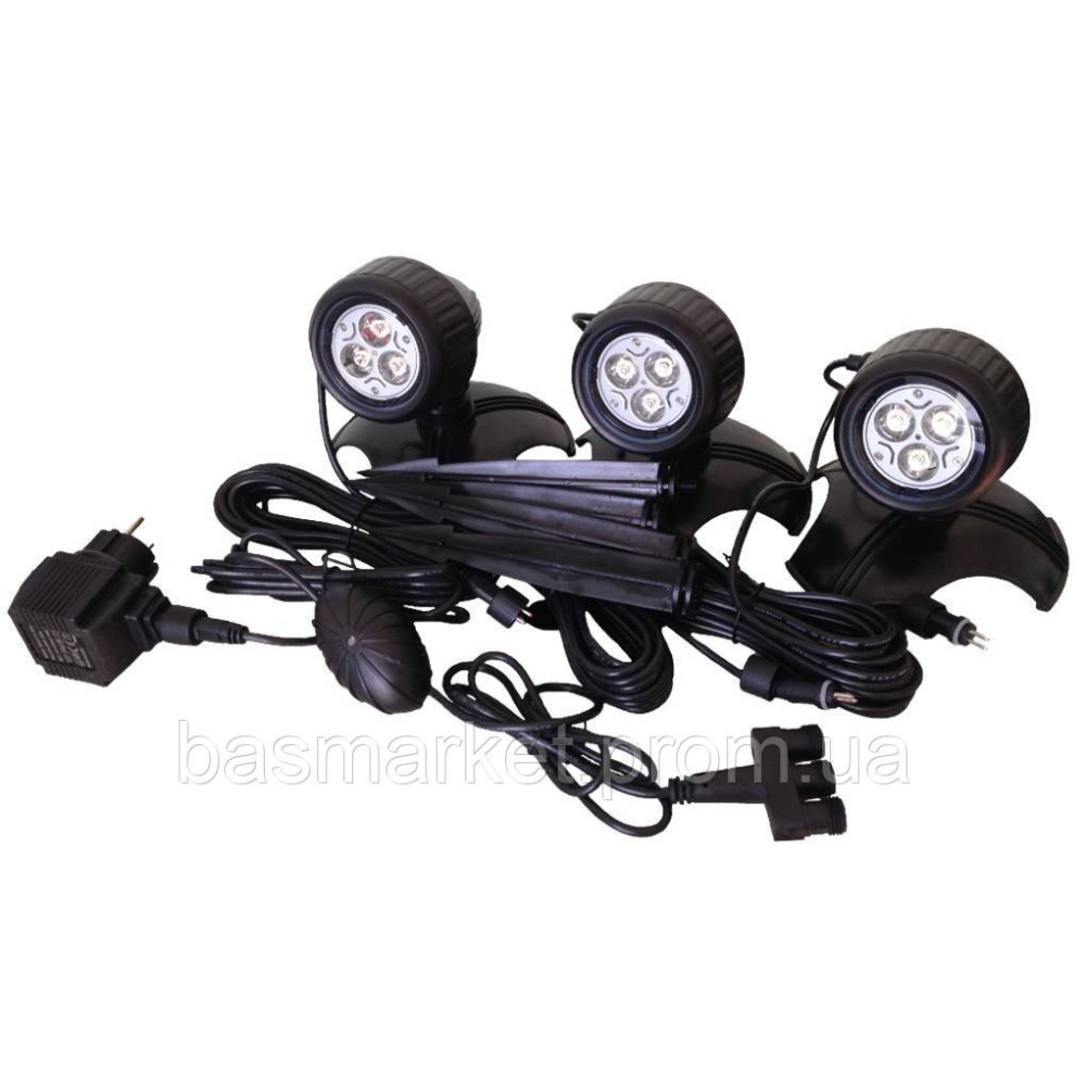 Светильник прудовый LED lamp set 3x3 с автоматическим датчиком включения SG151