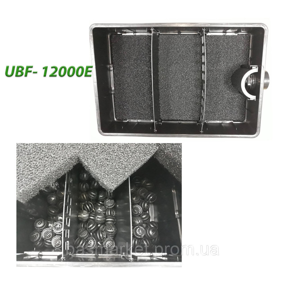 Фильтр проточный прудовый с УФ лампой UBF-12000E с УФ 18Вт UBF12