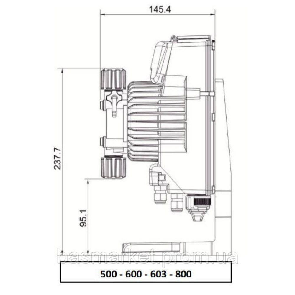 Дозирующий насос TPG цифровой с упр. входом,   62 л/ч - 2 BAR