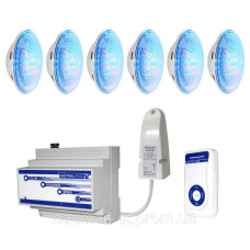 КОМПЛЕКТ LED ЛАМП 27ВТ — 6 ШТ + ПУЛЬТ УПРАВЛЕНИЯ