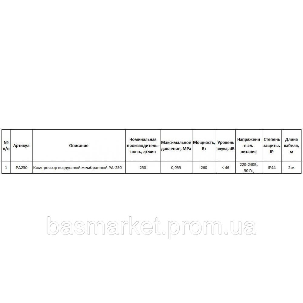Компрессор для пруда и септика Jebao Jecod PA 250 мембранный на 250 л/мин для подачи воздуха
